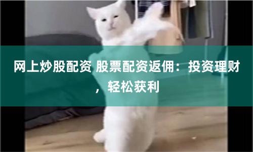 网上炒股配资 股票配资返佣：投资理财，轻松获利